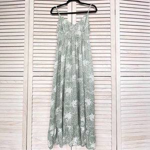 Sage Floral Summer Dress
